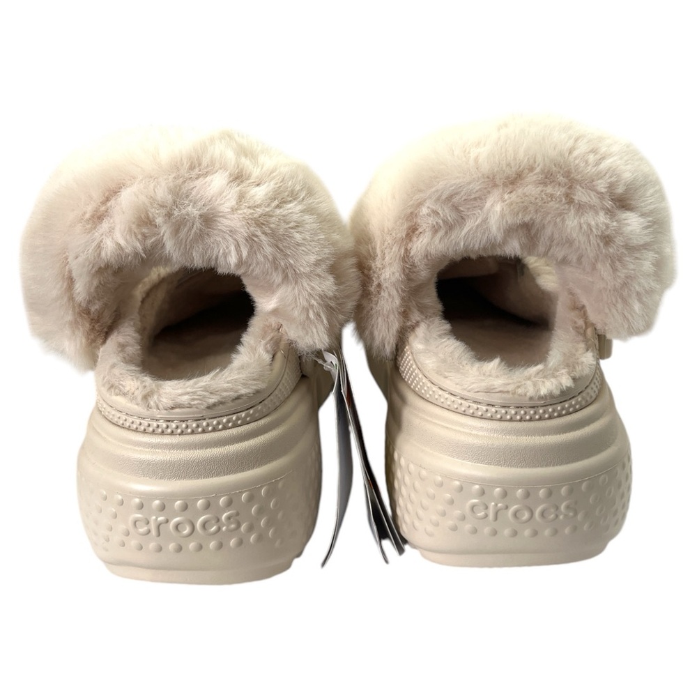 New CROCS Womens Stomp Quilted Clog 208938-160 Stucco Ivory US W 9-M 7 - Picture 3 of 9